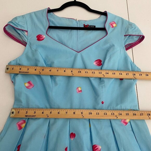 Hell Bunny Angelique Fit & Flare Floral Spring Retro Pin Up Dress Size XL - Picture 10 of 12